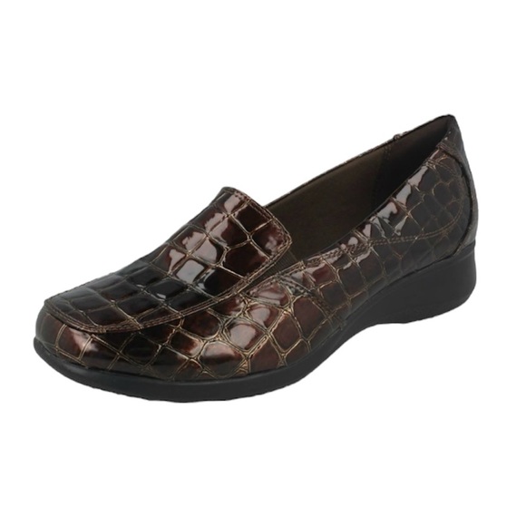 Clarks Gael Angora Croc Embossed Loafers, Size 7 - Picture 1 of 13